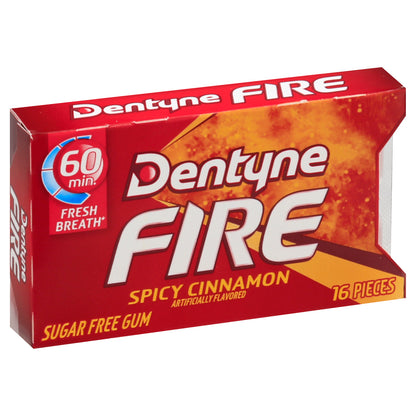 Dentyne Fire Sugar Free Spicy Cinnamon Gum 16 ea