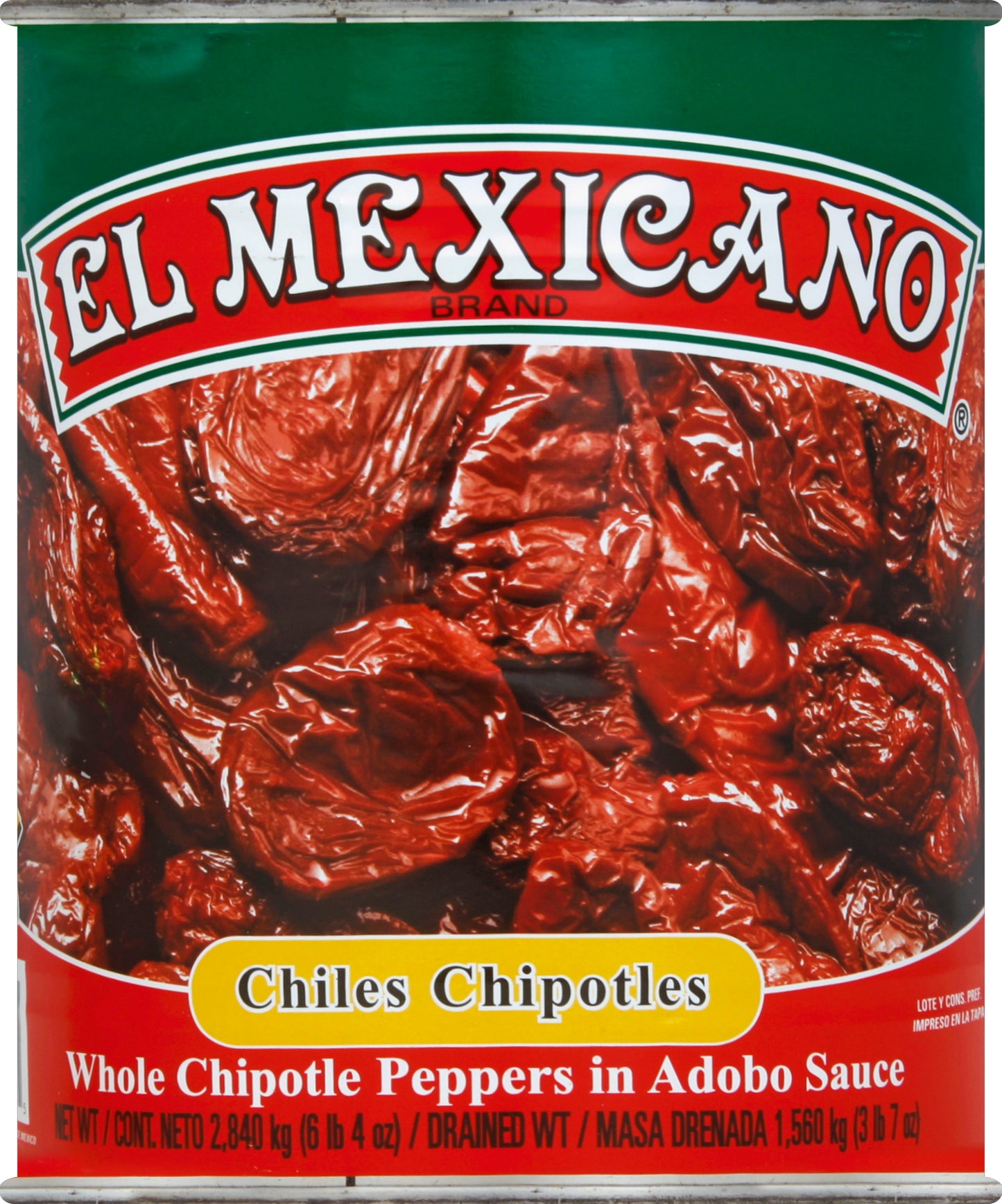 El Mexicano Chiles Chipotles 100 oz