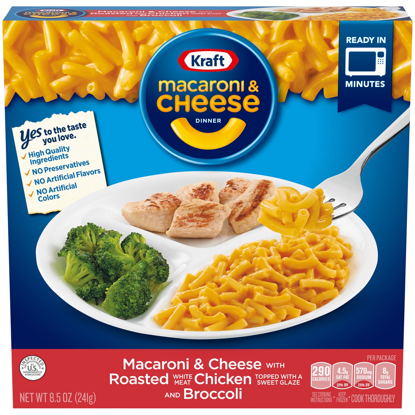 Kraft Macaroni & Cheese with Roasted Chicken and Broccoli 8.5 oz. Box