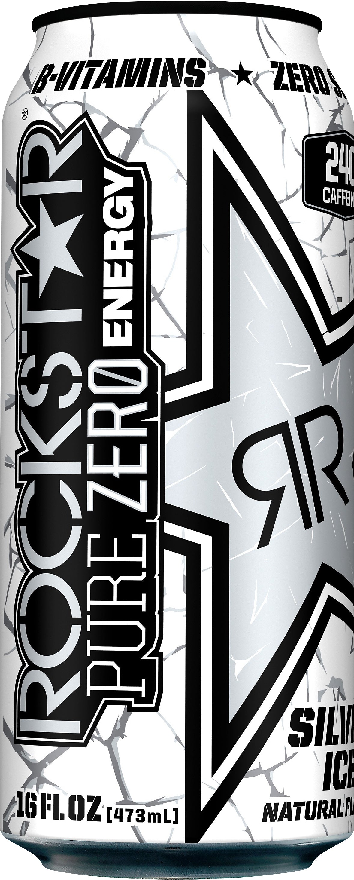 Rockstar Pure Zero Silver Iced Energy Drink 16 oz