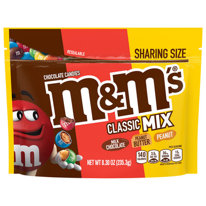M&M's Sharing Size Classic Mix Chocolate Candies 8.3 oz