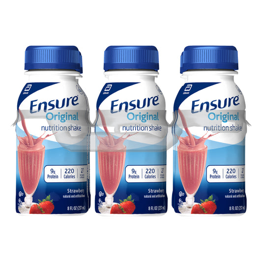 Ensure Original Nutrition Shake with 9 grams of protein, Meal Replacement Shakes, Strawberry, 8 fl o