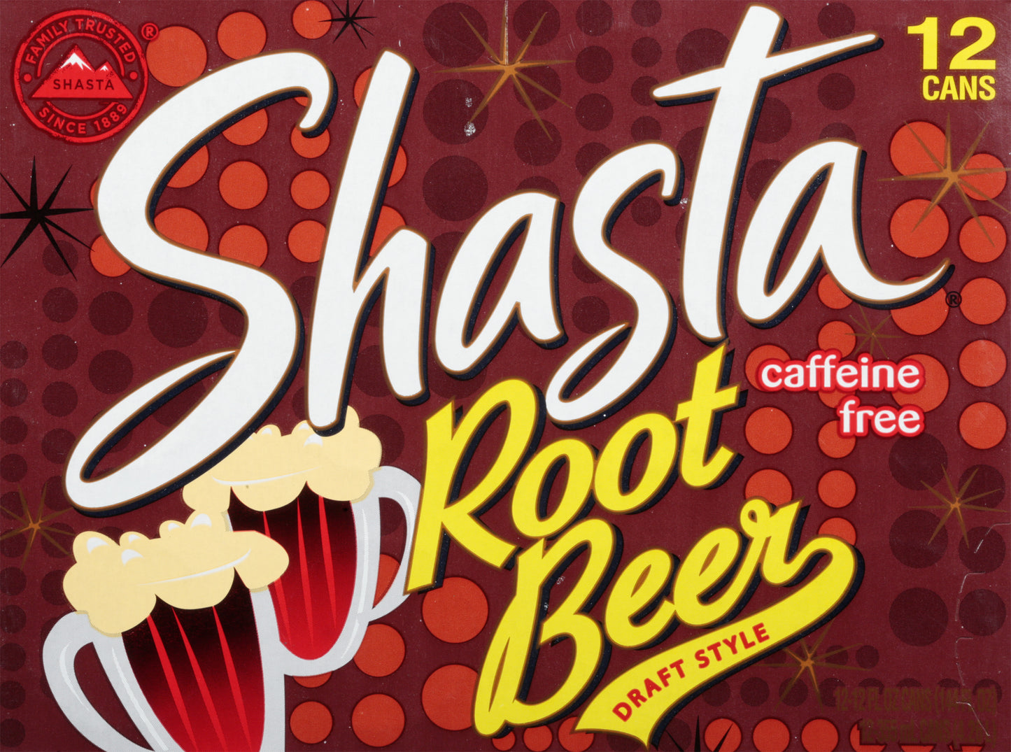 Shasta Draft Style Root Beer 12 - 12 fl oz Cans