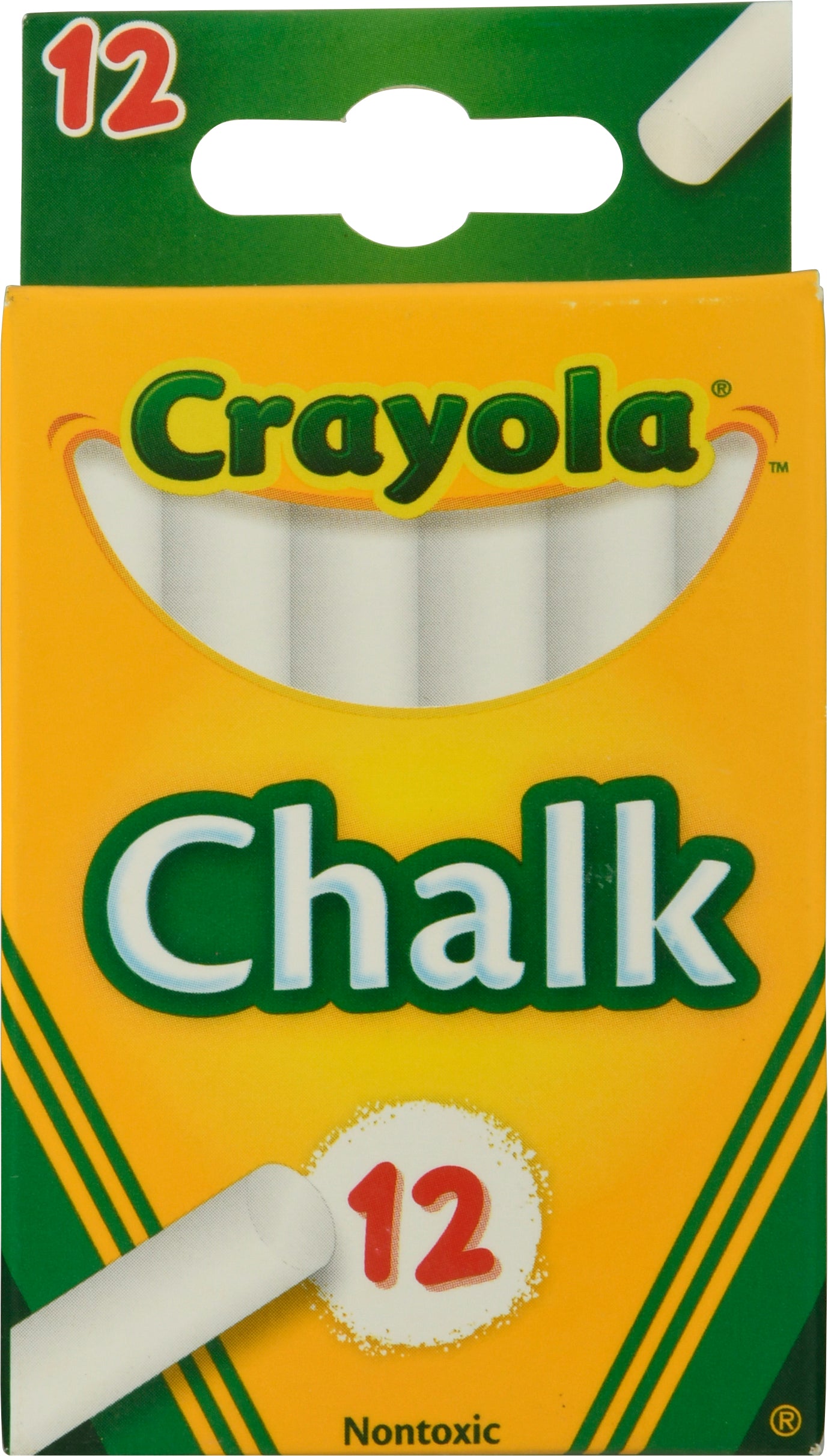 Crayola Nontoxic White Chalk Sticks 12 ea