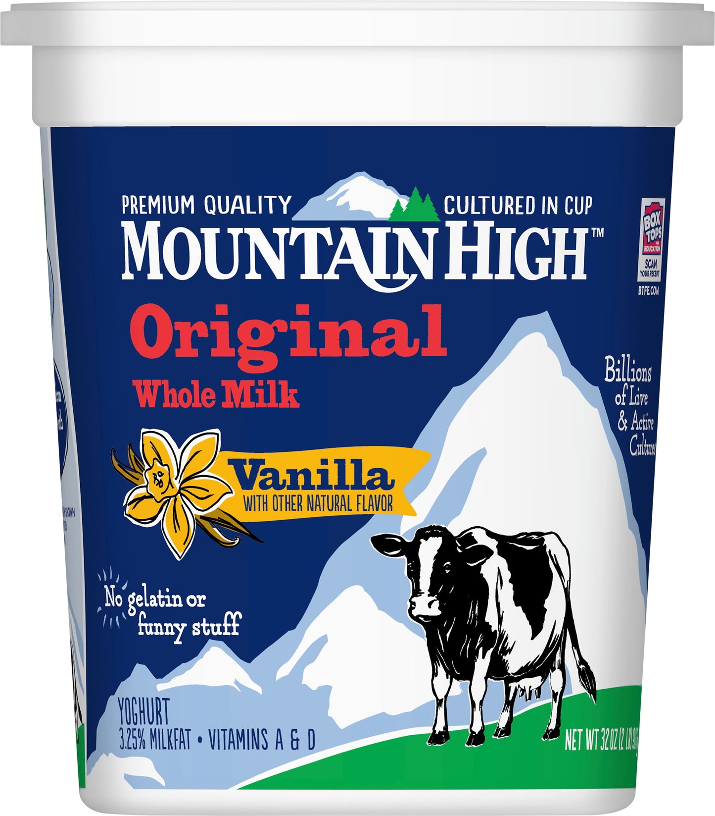 Mountain High Original Whole Milk Vanilla Yoghurt 32 oz