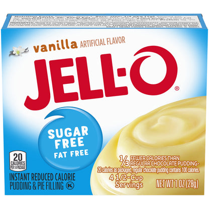 Jell-O Sugar Free Vanilla Instant Pudding Mix, 1 oz Box