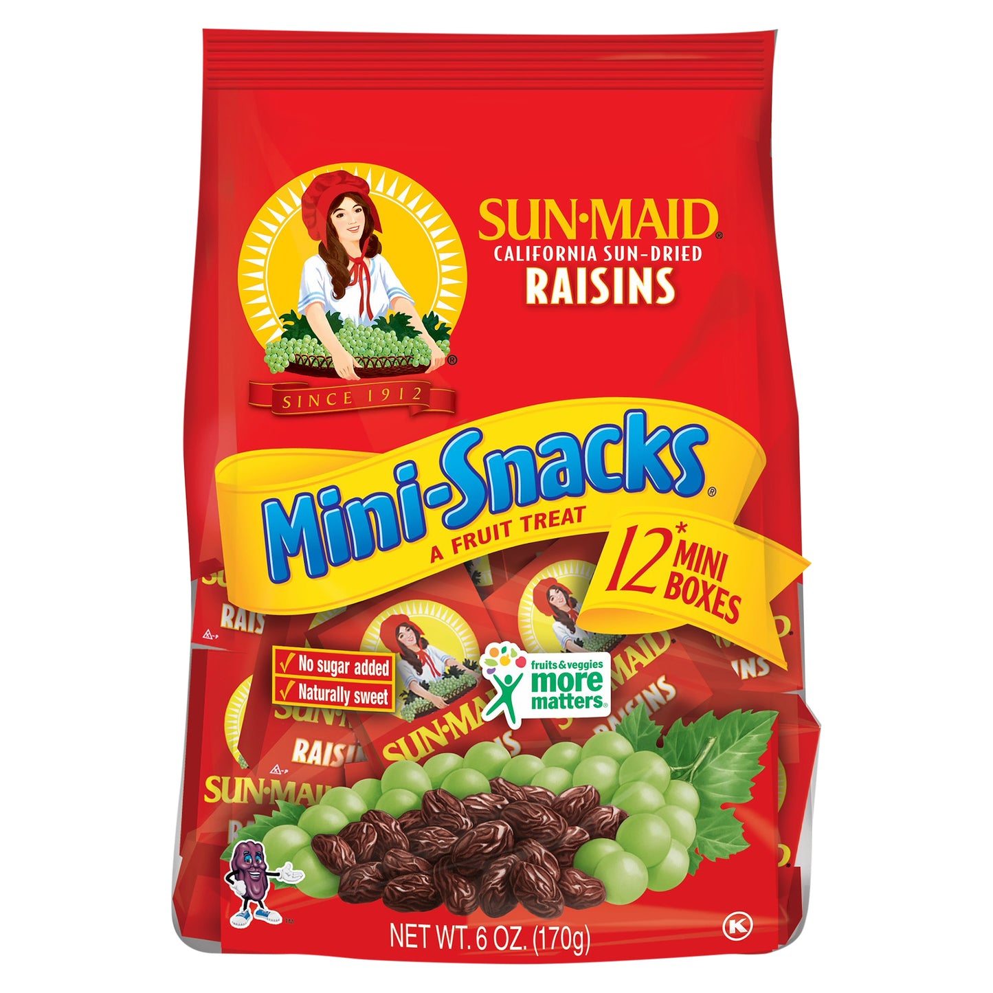 Sun-Maid® Mini-Snacks California Sun-Dried Raisins 12-Ct Bag/.5 oz Cartons