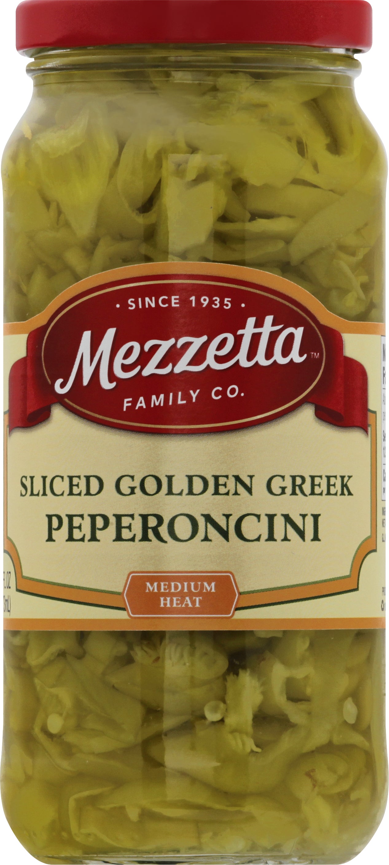 Mezzetta Sliced Medium Heat Golden Greek Peperoncini 16 oz