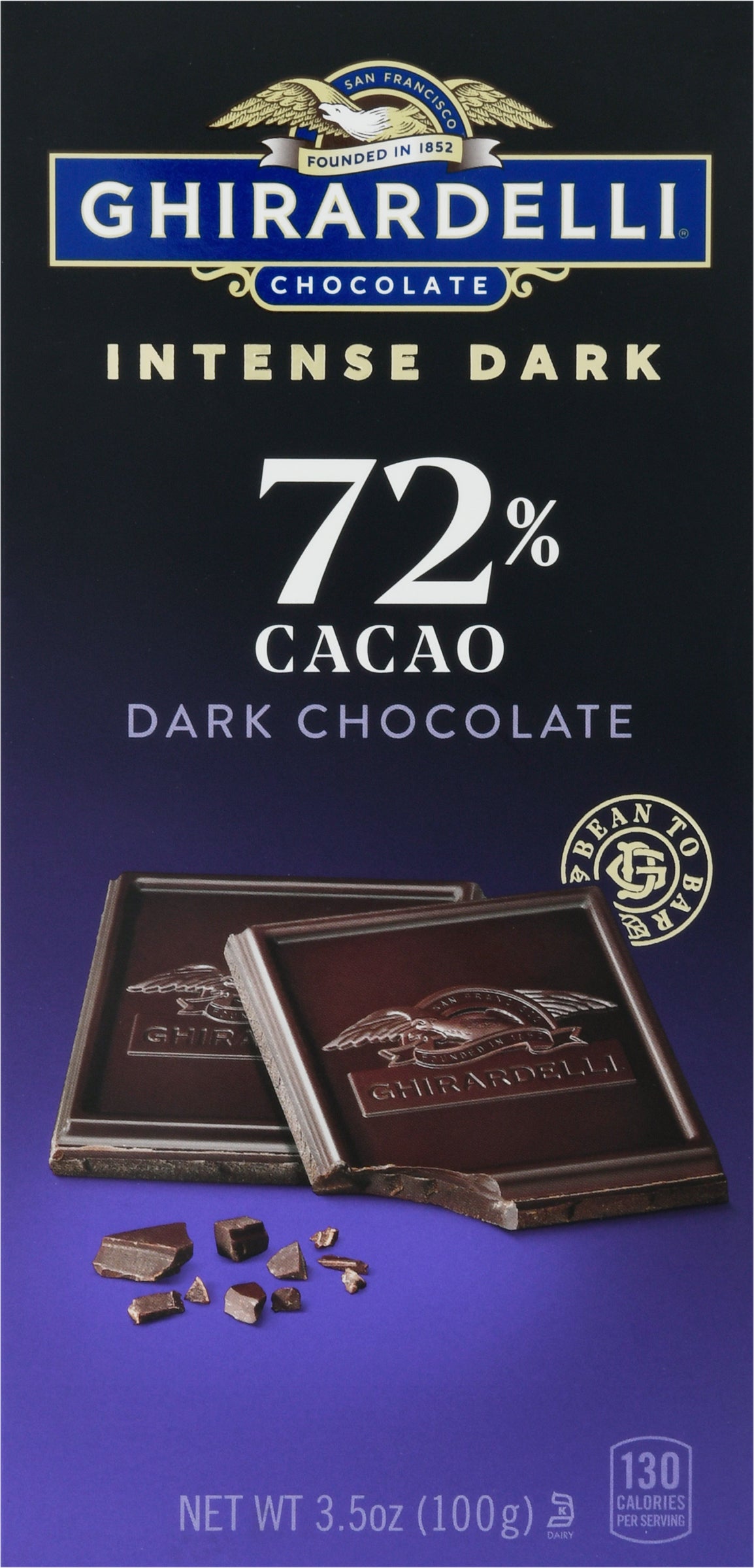 Ghirardelli Intense Dark 72% Cacao Dark Chocolate 3.5 oz