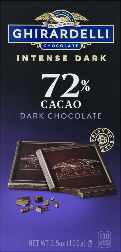 Ghirardelli Intense Dark 72% Cacao Dark Chocolate 3.5 oz