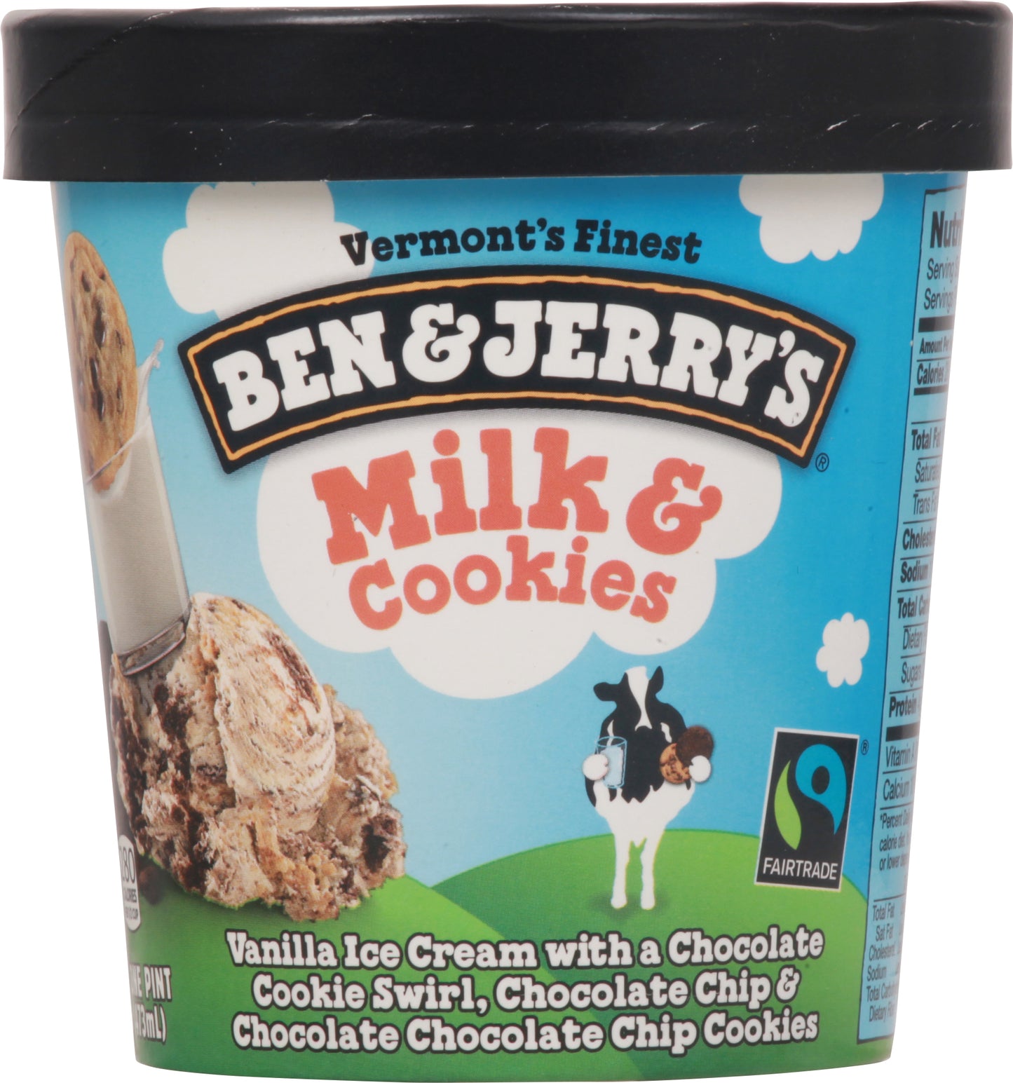 Ben & Jerry's Milk & Cookies Ice Cream 1 pt