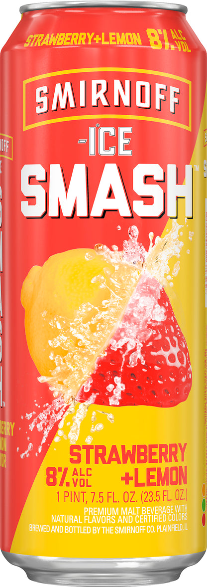 Smirnoff Ice Smash Strawberry + Lemon Beer 7.5 oz