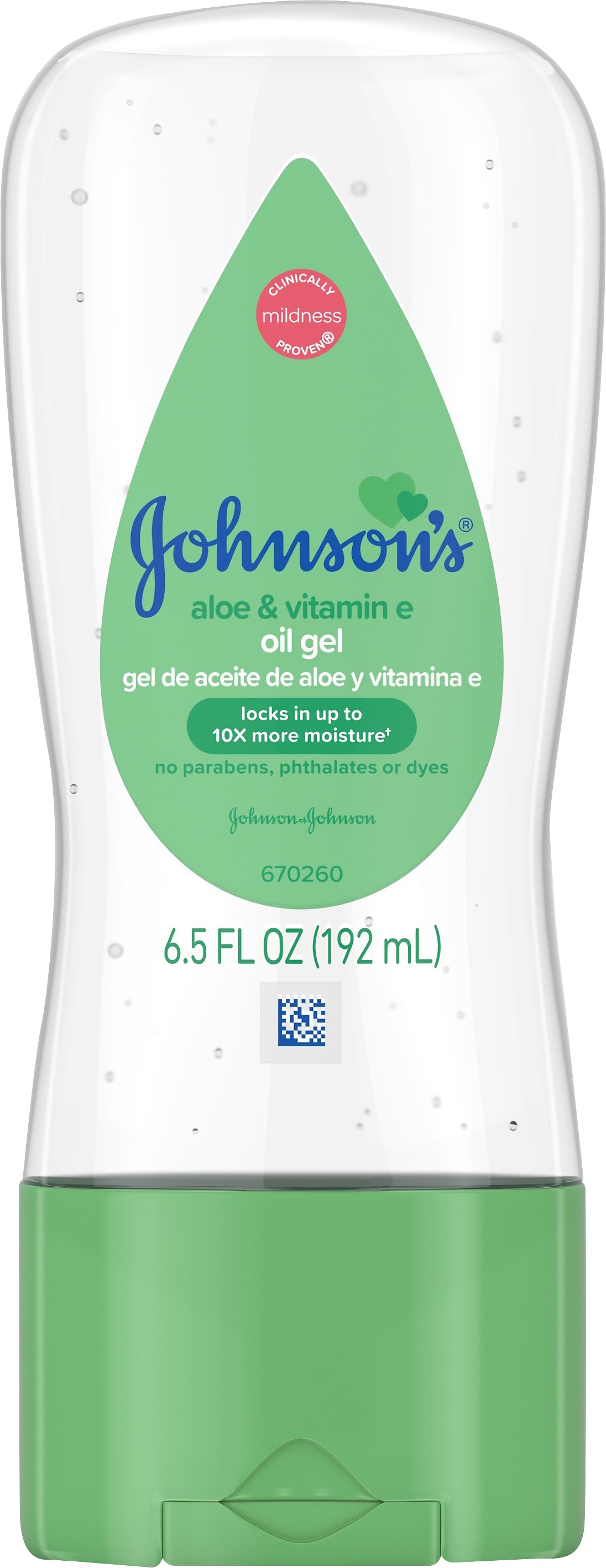 Johnsons Aloe & Vitamin E Oil Gel 6.5 oz