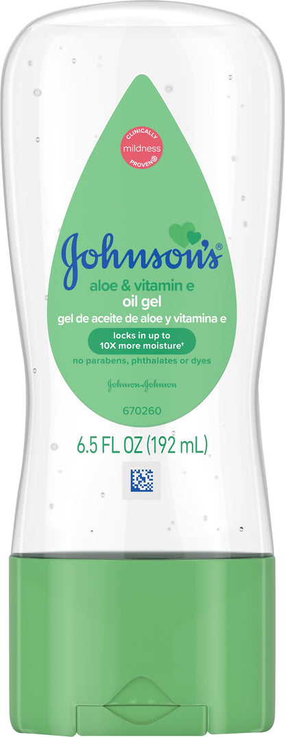 Johnsons Aloe & Vitamin E Oil Gel 6.5 oz