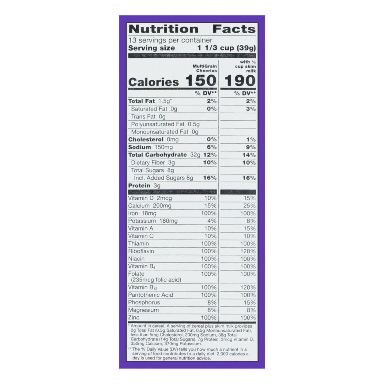 Cheerios Family Size Multi Grain Cereal 18 oz