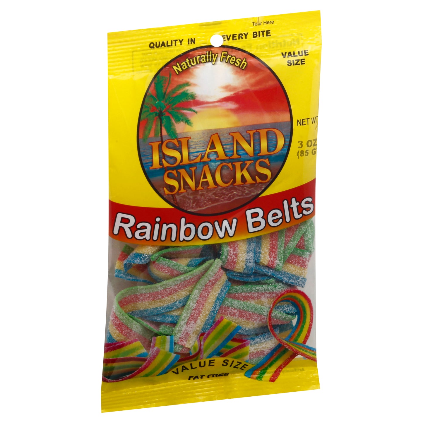 Island Snacks Value Size Rainbow Belts 3 oz
