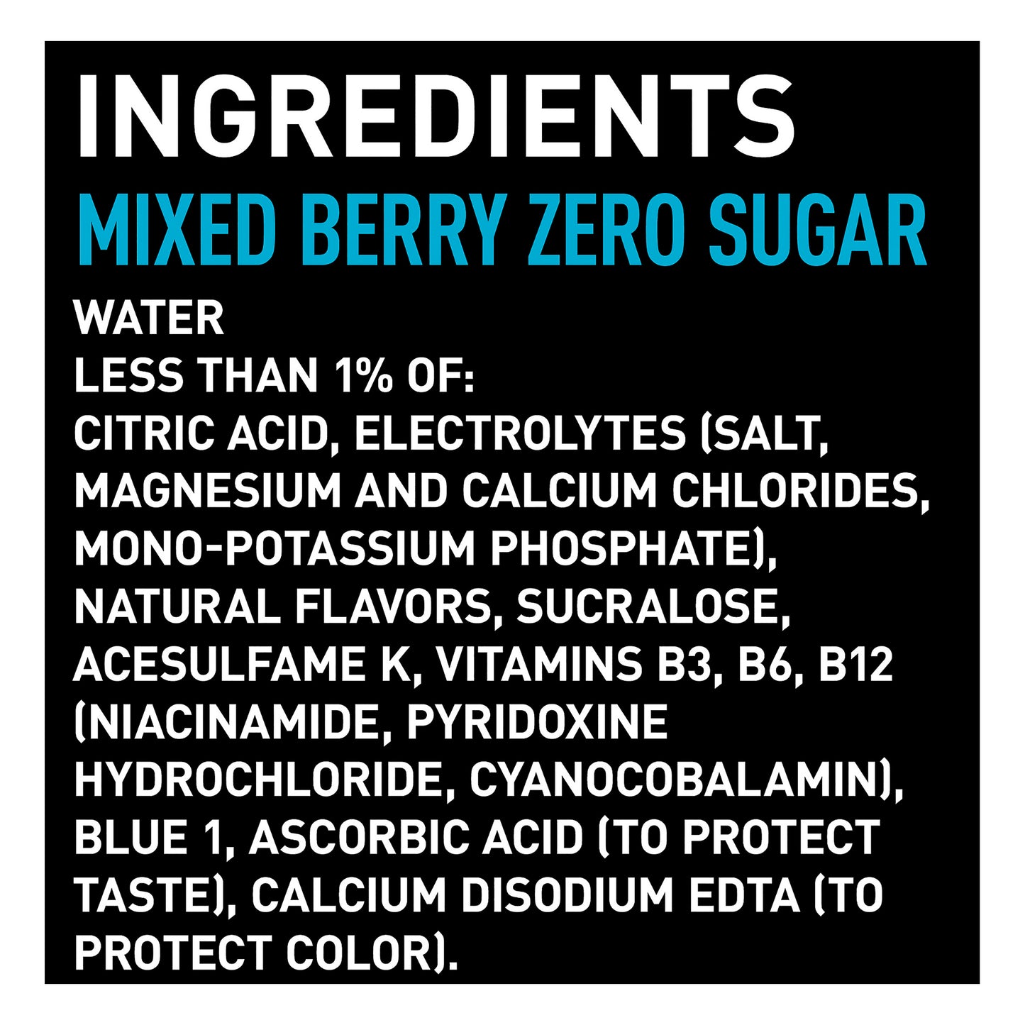 POWERADE Zero Mixed Berry Bottle 28 fl oz