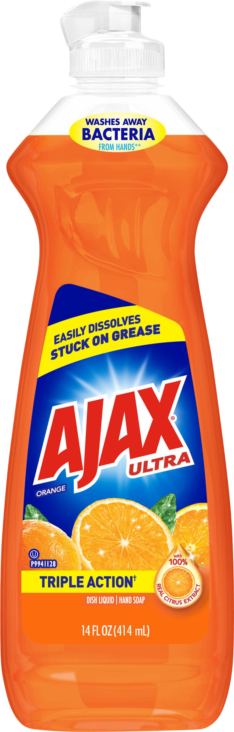 Ajax Ultra Triple Action Orange Dish Liquid/Hand Soap 14 fl oz Bottle
