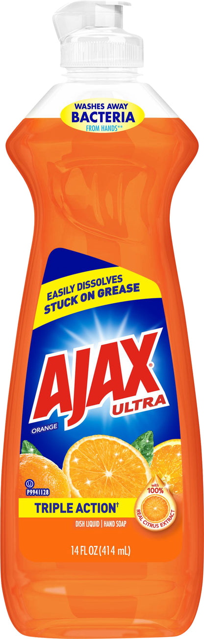 Ajax Ultra Triple Action Orange Dish Liquid/Hand Soap 14 fl oz Bottle