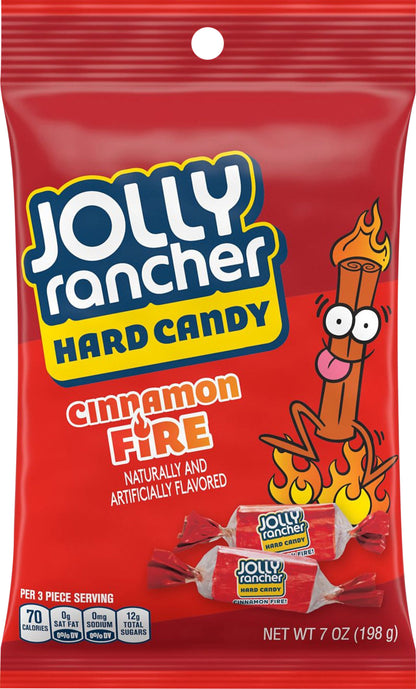 JOLLY RANCHER Cinnamon Fire Flavored Hard Candy, Individually Wrapped, 7 oz, Bag