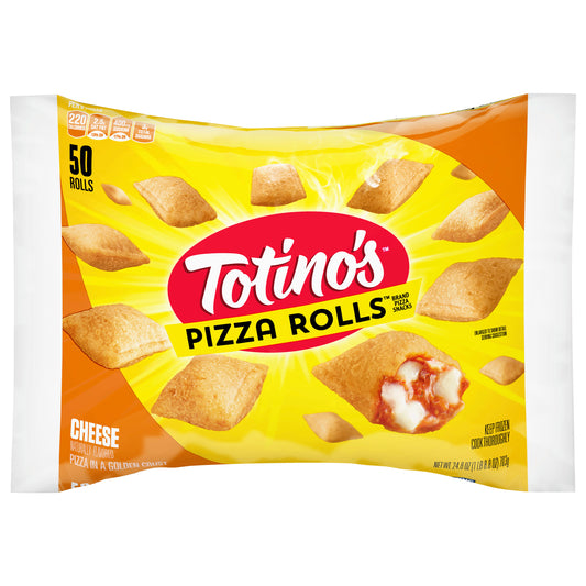 Totino's Pizza Rolls, Cheese, 50 Rolls, 24.8 oz Bag (frozen)