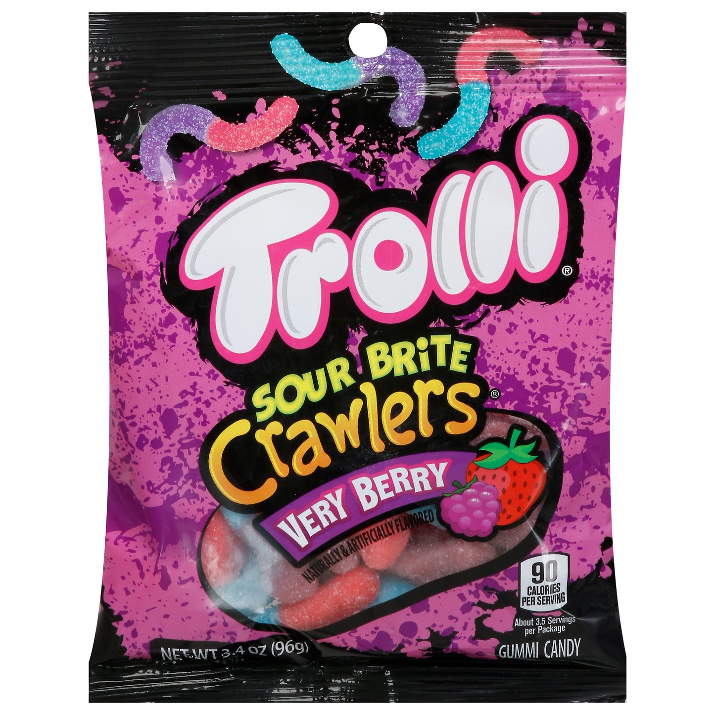 Trolli Very Berry Gummi Worms, 3.4 oz