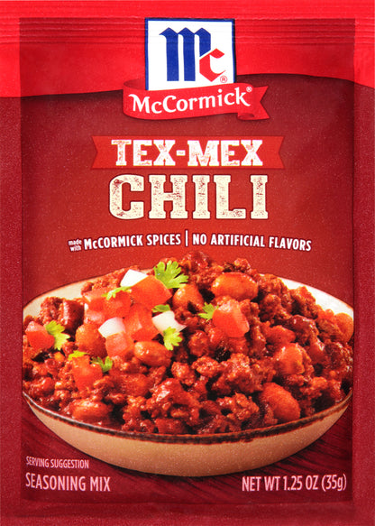 McCormick® Tex-Mex Chili Seasoning Mix 1.25 oz. Packet