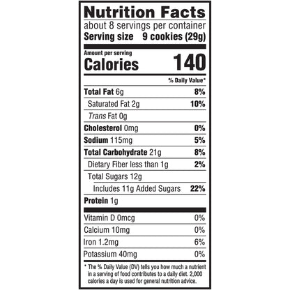 Nabisco Snak-Saks Oreo Mini Chocolate Sandwich Cookies 8 oz. Pouch