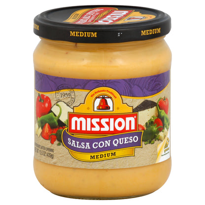 Mission Salsa Con Queso 15.5 oz