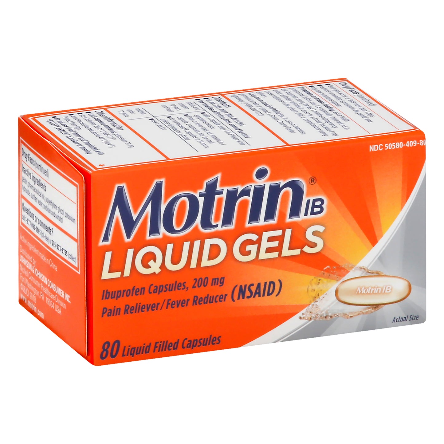 Motrin IB Liquid Gels 200 mg Ibuprofen 80 ea
