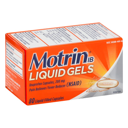 Motrin IB Liquid Gels 200 mg Ibuprofen 80 ea