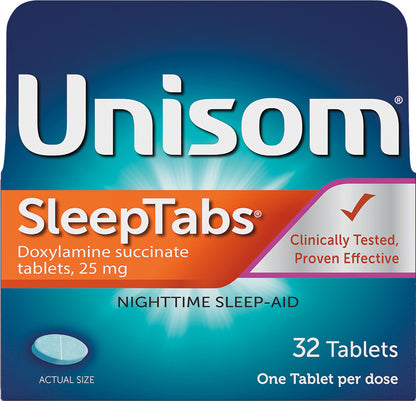 Unisom SleepTabs Tablets 25 mg Nighttime Sleep-Aid 32 ea