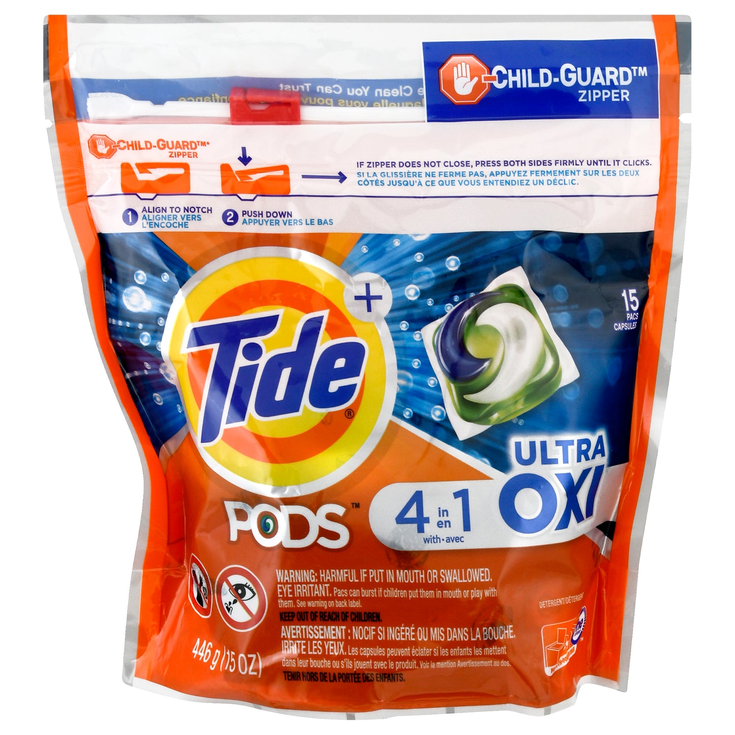 Tide Plus Pods 4 in 1 Ultra Oxi Detergent 446 g