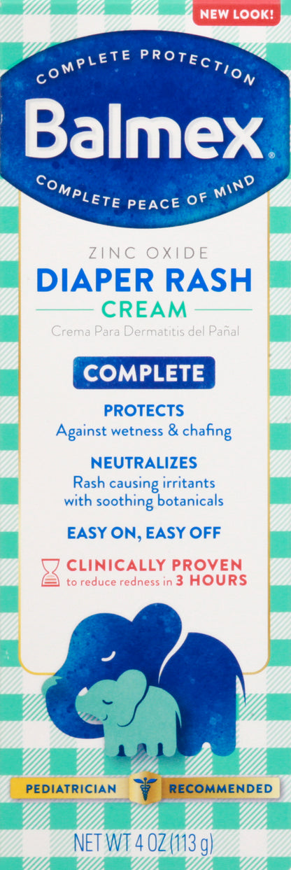 Balmex Complete Diaper Rash Cream 4 oz