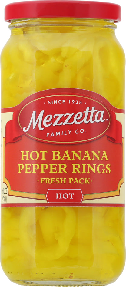 Mezzetta Fresh Pack Hot Banana Pepper Rings 16 fl oz