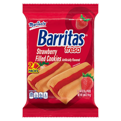 Marinela Barritas Fresa Strawberry Filled Cookie 3.88 Oz