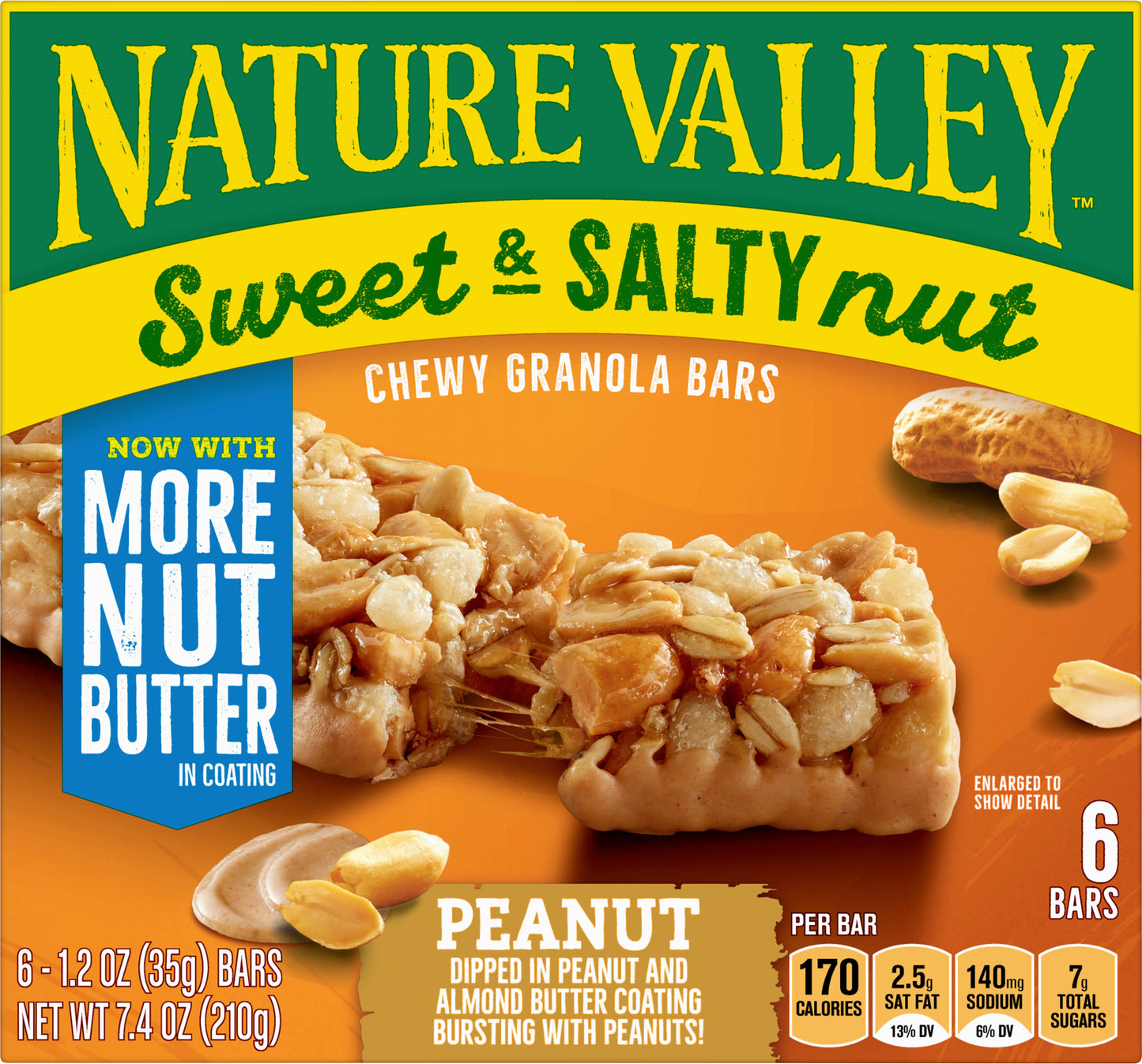 Nature Valley Sweet & Salty Nut Peanut Chewy Granola Bars 6 ea