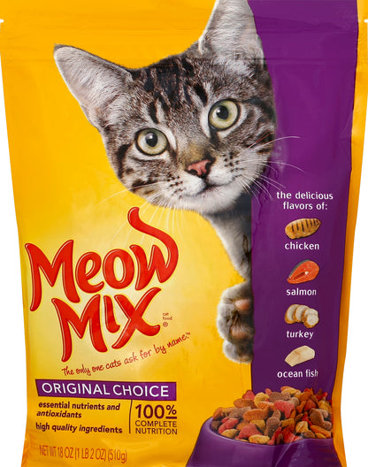 Meow Mix Cat Food 18 oz