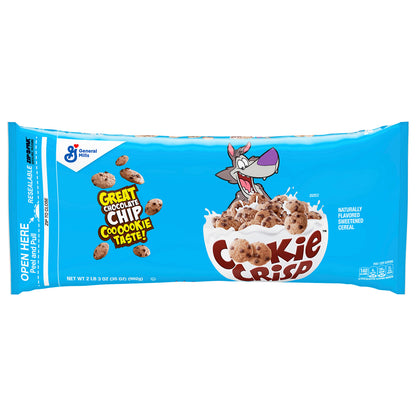 Cookie Crisp Breakfast Cereal, Chocolate Chip Cookie, 35 oz