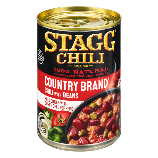 STAGG® CHILI Country Brand w/Beans Chili 15 oz. Pull-Top Can