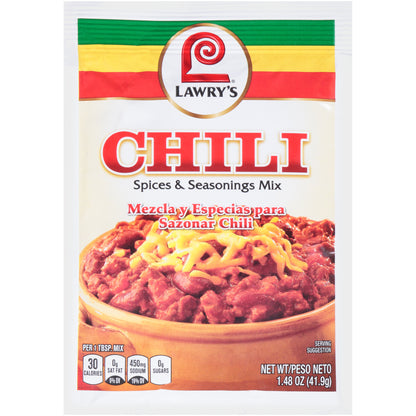 Lawry's® Chili Spice & Seasoning Mix 1.48 oz Packet