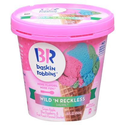 Baskin Robbins Wild 'N Reckless Sherbet 14 fl oz