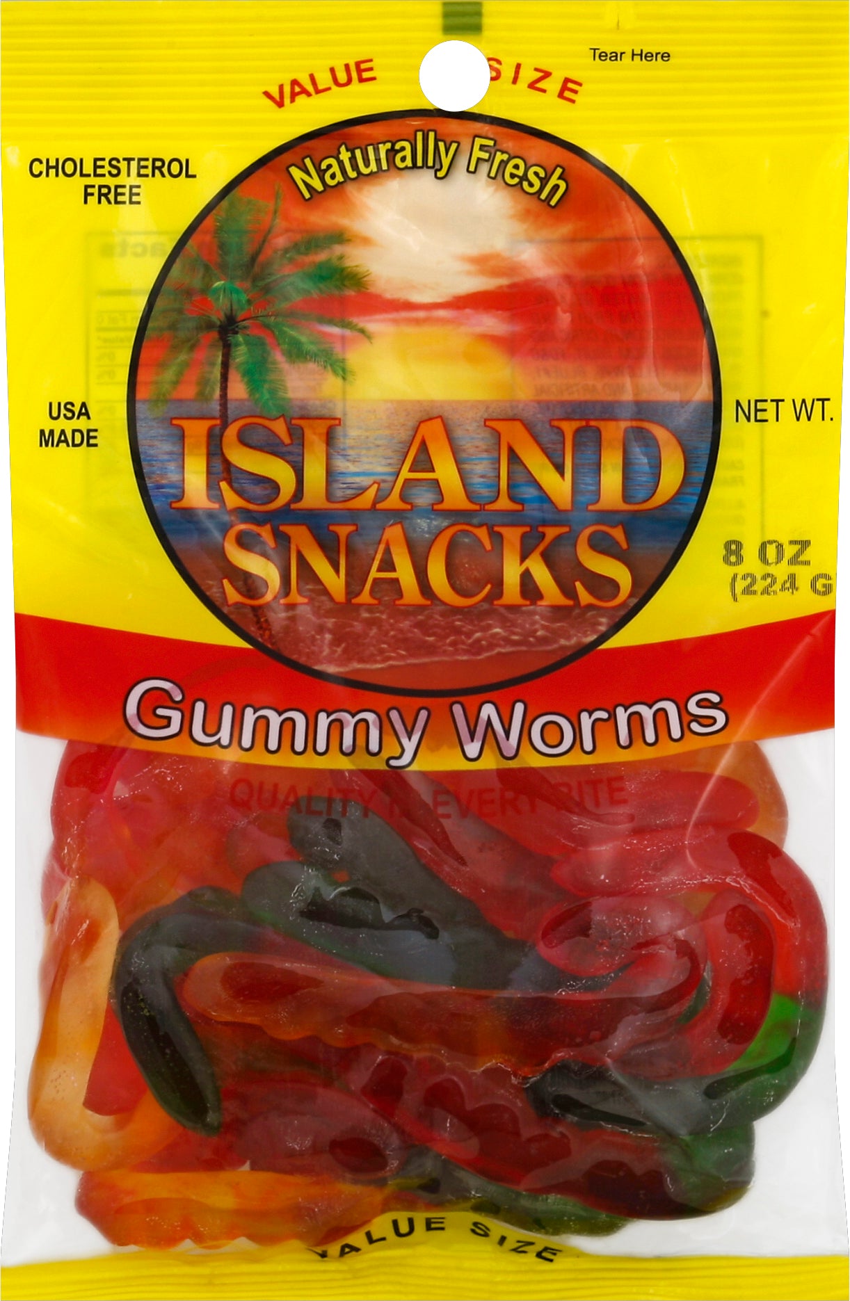 Island Snacks Gummy Worms 9 oz