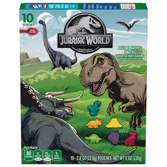 Betty Crocker Jurassic World Assorted Fruit Flavored Snacks 10 ea