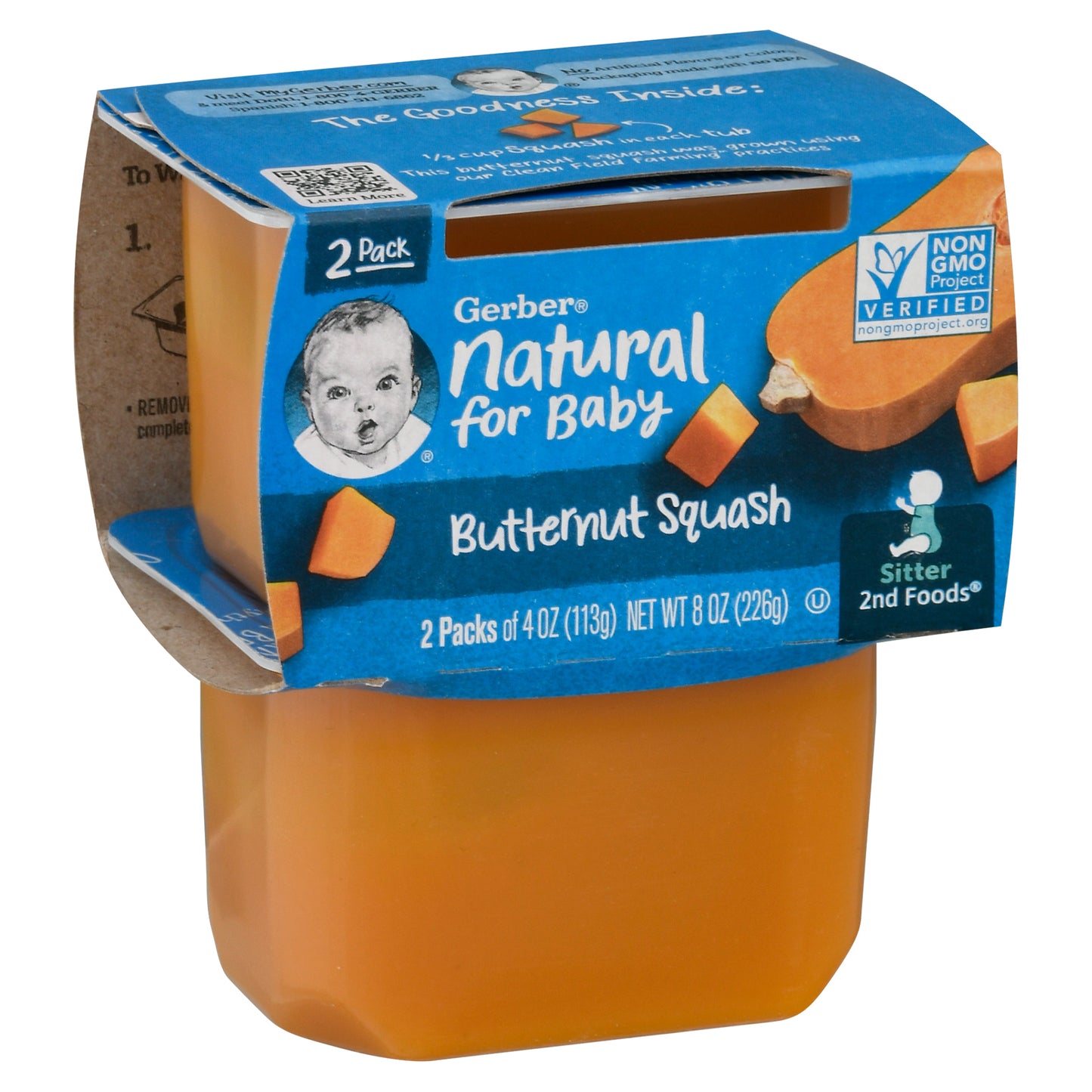 Gerber 2nd Foods 2 Pack Natural for Baby Butternut Squash 2 - 4 oz