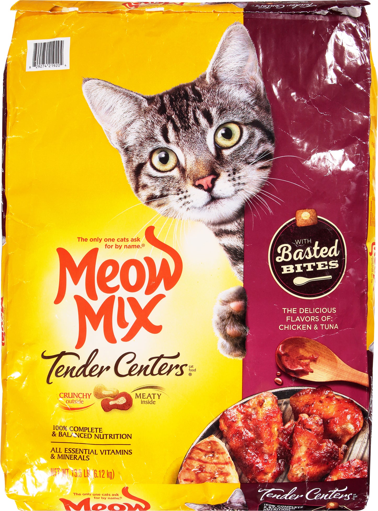 Meow Mix Tender Centers Chicken & Tuna Cat Food 13.5 lb Bag