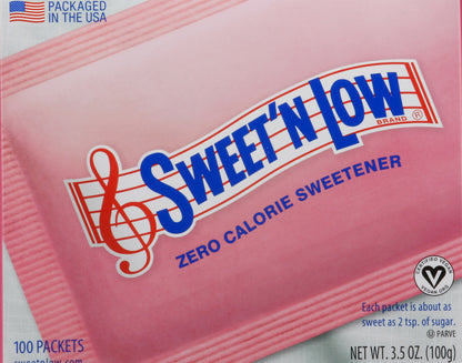 Sweet 'N Low Zero Calorie Sweetener 100 Packets