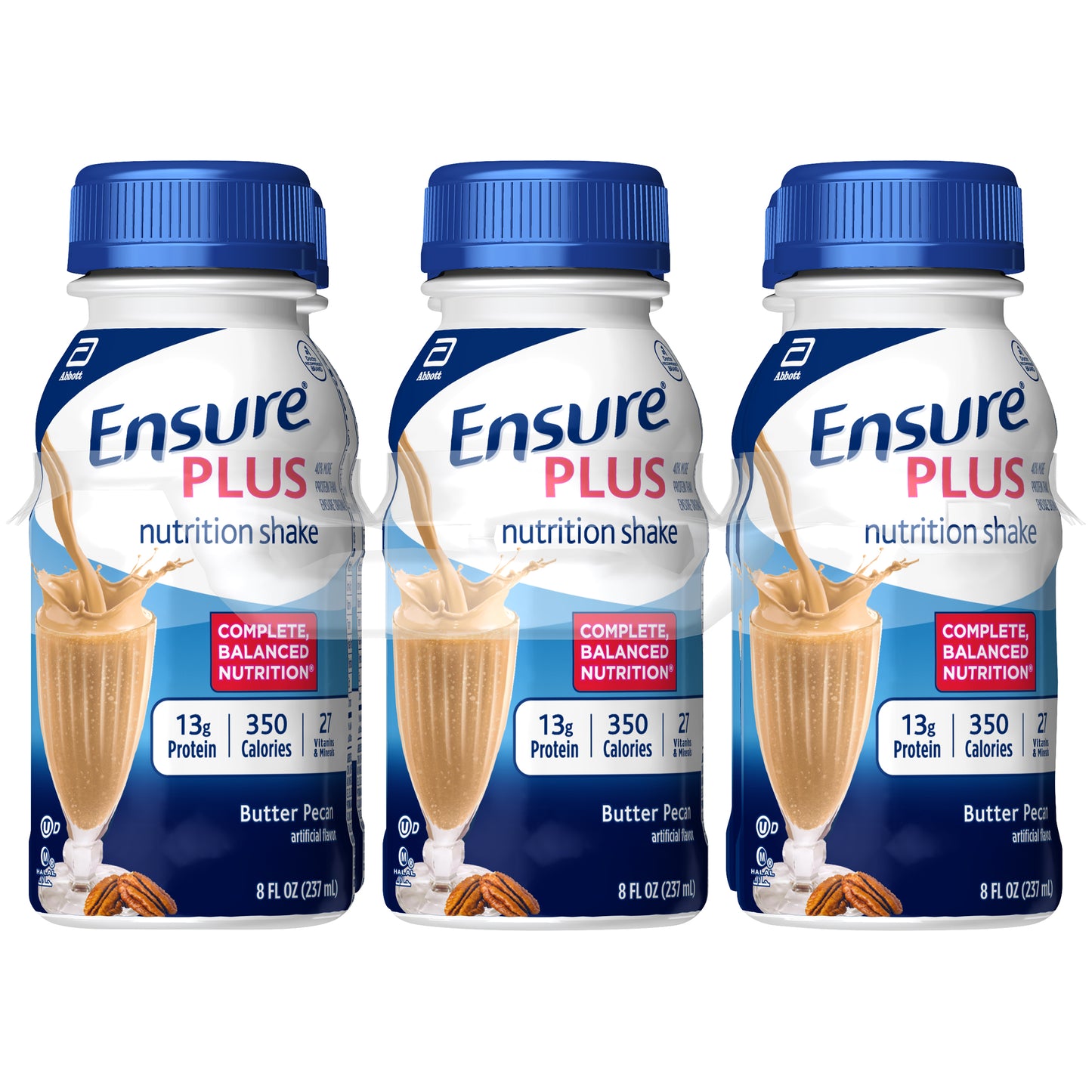 Ensure Plus Nutrition Shake Butter Pecan Ready-to-Drink 8 fl oz Bottles