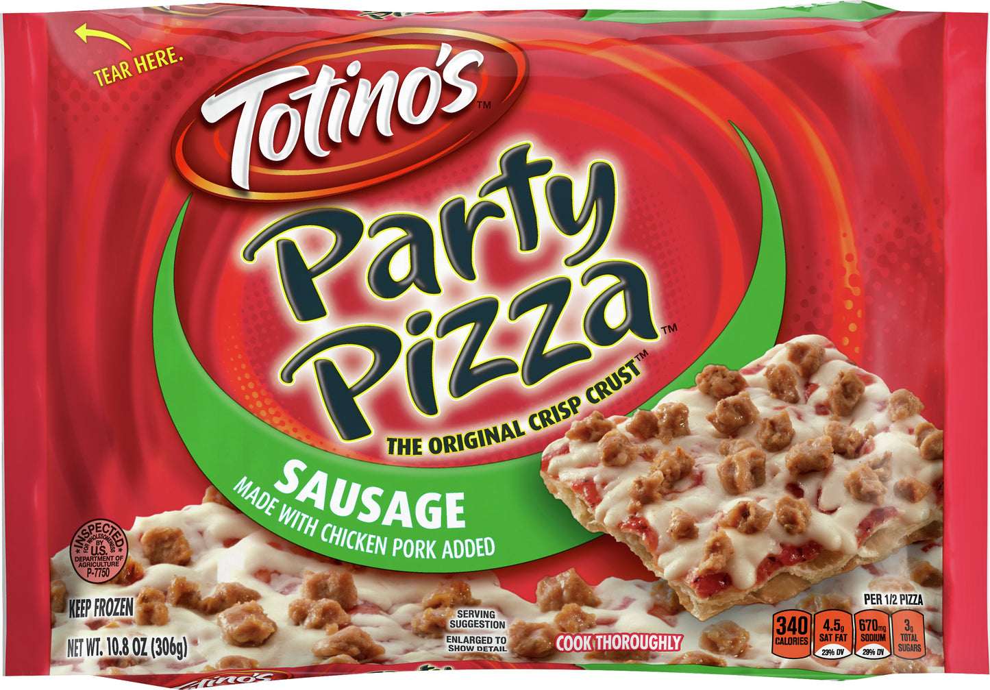 Totino's Sausage Party Pizza 10.8 oz