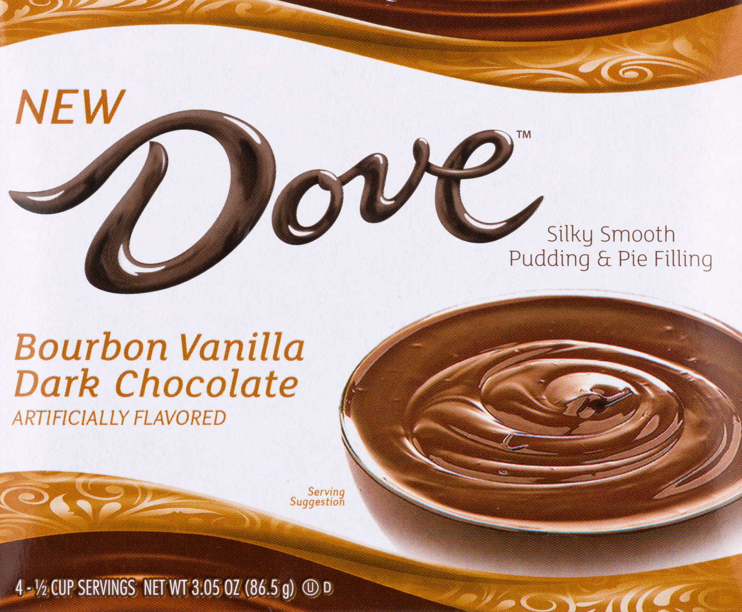 Dove Bourbon Vanilla Dark Chocolate Pudding & Pie Filling 3.05 oz